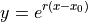 y = e^{r(x-x_0)}